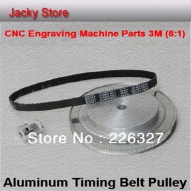 Free Shipping Timing belt pulleys/Synchronous belt for CNC Engraving Machine, The Suite of Synchronous Belt 3M(8:1)