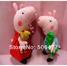 Free Shipping Retail New 2014 Peppa Pig George Pig Plush Toys