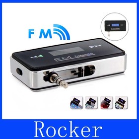 Multifunctional Blue Backlit LCD 3.5 mm FM Transmitter (Black) Free Shipping