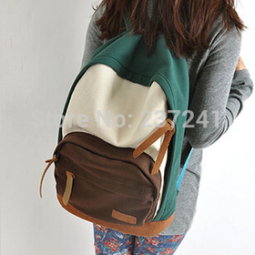 hot!2014 school bags for teenagers Korean version Fashion college Canvas Backpack travel Shoulder Bag drop shipping