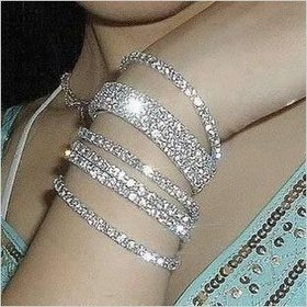 HOT Sell Stretchy 1 Rows Bling Crystal Rhinestone Bracelets Korean fashion bracelet chains HA11688