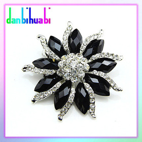 Elegance Crystal Resin Brooches Clear Rhinestone Brooch And Pins for wedding
