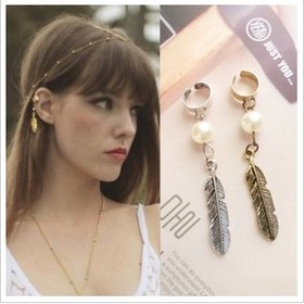 ES247 Hot New Design Wholesale Fashion Leafage Ear Cuff Earring clip Jewelry! !!Free Shipping