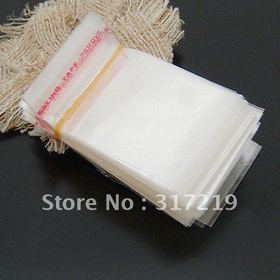 Promotion! 7*5cm 1000pcs/lot flap seal self adhesive seal poly bag opp packaging clear Plastic bag