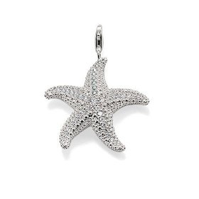 New! Wholesale Free shipping 925 sterling silver / beautiful / silver starfish pendant charm 220