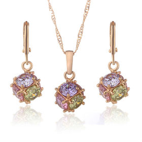 14k Gold Plated Women Jewelry Sets, Necklaces & Pendants Earrings, Free Shipping(S14K-21)