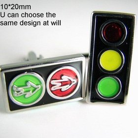 Brand new fashion The traffic light design Shirt cuff Cufflinks drop shipping for men's gift 320#