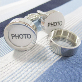 Photo Cufflink 1 Pair Retail Free Shipping Promotion