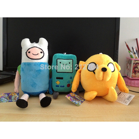 XTHEANIME BAND Movice cartoon Toy Anime Adventure Time Finn Jake 11 inch Beemo BMO 8 inch soft figure plush doll 3 set / Lot