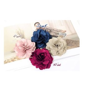 Free shipping colorful lovely fabric flower brooches pins wholesale flower hair clips mixed 15pcs/lots hot ladies wedding gift