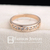 Black Friday Sale 18K Rose Gold Plated Half Eternity Band Milgrain Pave 9 pieces CZ Rings for Women jewelry ( GA002A)