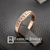 Black Friday Sale 18K Rose Gold Plated Half Eternity Band Milgrain Pave 9 pieces CZ Rings for Women jewelry ( GA002A)