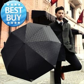 Luminous Embossing Umbrella Man Umbrella Folding Umbrella Male Super Large Automatic Umbrella Business