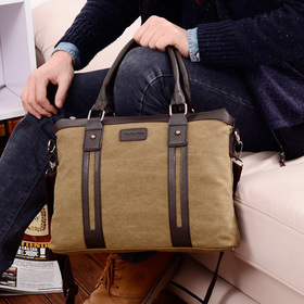 2014 new handbag canvas shoulder bag man bag briefcase computer bag Messenger bag free shipping business