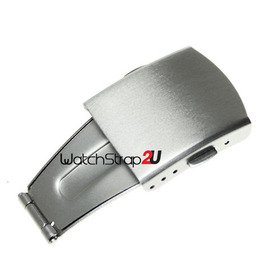 Double Button Stainless Steel Fold over Buckle Clasp for Watch Band Straps p32 12mm,14mm,16mm,18mm,20mm,22mm