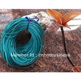 Free shipping Sea blue 100% COW Round Real Leather Jewelry Cord 2mm Genuine Leather Cord Bracelet & Necklace Cord