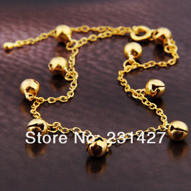 Free Shipping 12PCS Fashion Golden Bells Metal Anklet Bracelet, Ankle Bracelet