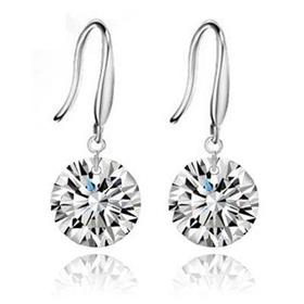 Top Quality Classic Perfect 925 Silver Earrings Consort Wedding Steric Crystal Earrings Free Shipping SK018