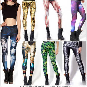 New fashion Plus Size XS-L XL-XXL Black Milk Print leggings fitness leggins for women pants Muscle Skull 