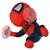 360-degree Rotating Cute 16cm Climbing Spiderman Sucker Doll Toy Auto Car Sticker Decoration Black/Red