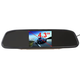 [Sale] Univeral 4.3 Inch Color TFT LCD Display Screen Car Parking Rear View Reverse Mirror Monitor for Camera