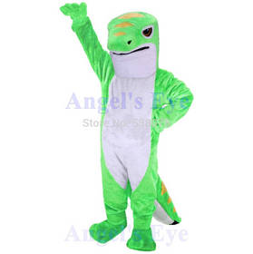 Custom Welcome Light Green Gecko Mascot Costume Adult Size Mascotte Mascota Fancy Dress for Carnival Cosply Party SW1513