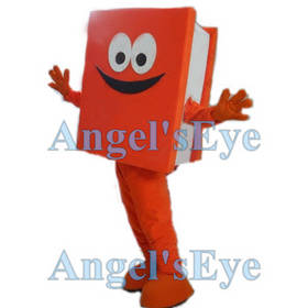 New Custom Advertising Costumes Orange Recycled Notebook Mascot Costume Adult Cartoon Character Book Theme Mascotte Fancy Dress