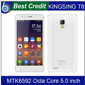  Kingsing phone 5.0" MTK6592 Octa Core 1GB 8GB ROM 5.0MP Camara Android 4.4 8.9mm Thick 3G Network SmartPhone/Ev