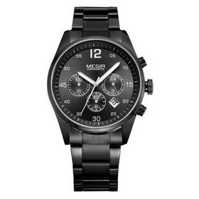 MEGIR Watches Men Top Brand Military Watch Chronograph Function Men Full Steel Luxury Watch Men Business Watch Casual relogio