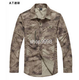 Tactical summer mens Outdoor sports Combat quick dry breathable removable-sleeves sleeve fabric shirts for Cycling Camping Fishing Hunting