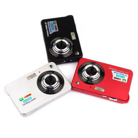 2014 Hot Sale& Wholesale, 1 pcs 18MP 2.7 Inch TFT LCD Digital Video Recorder 8X Digital Zoom Camera DC Silver And Red Happy