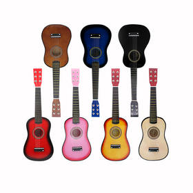 Child Musical Toy Mini 23" Guitar Basswood Acoustic Stringed Instrument with Plectrum 1st String for Kids