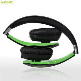 AUSDOM M07S vezeték nélküli Bluetooth sztereó fejhallgató fejhallgató fülhallgató mikrofonnal 10Hour beszélgetési idő IOS / Android okostelefon MP3 lejátszóhoz