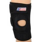 1pc ShuoXin SX516 4 Spring Support Adjustable Sports Larger Knee Pad Brace Black