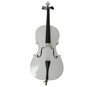 3/4 Basswood White Color Cello & Bag & Bow & Resin & Bridge for Beginner