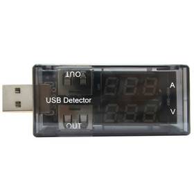 Dual LED Display USB Power Charger Current Voltage Tester USB Detector Transparent