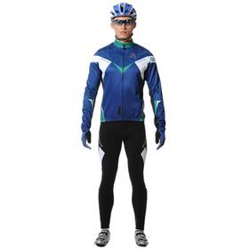 RUSUOO Cool Men Long-sleeved Fleece Bicycle Riding Suits Pants Kit Navy Size XXXL