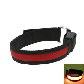 Cool LED Light Fluorescent Night Running Bike Riding Cycling Armband Black & Red
