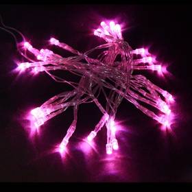 30LED Battery Outdoor String Light Pink