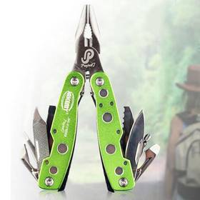 Jakemy JM-PJ1002 9-in-1 Plier / Scaling Knife / Slotted / Screwdriver / Bottle Opener / Saw / Flier Multifunctional Folding Tool Green