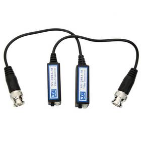 2pcs NV-208A-M Wired Dual Twisted Wire CCTV Video Balun Transceivers Black