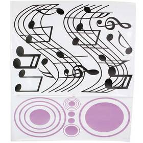 Musical Notes Style Art Wall Stickers Paper DIY Kid Children Removable Wallpaper Decals