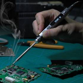 TS100 65W Temperature Adjustment Built-in STM32 Chip Digital OLED Programmable Soldering Iron Set TS-BC2 Black