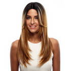 Rebecca Ombre Blonde Synthetic Straight Hair Lace Front Wig 24 Inch