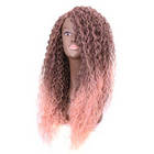 Rebecca Synthetic Mono Lace Natural Ombre Long Afro Kinky Curly Lace Wig 26 Inch 