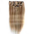 High Quality Remy Chinese hair Clip In Extensions Straight Human hair 7pcs 