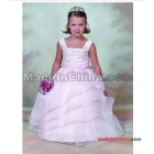  Custom-Made Scoop Necklines Organza Flower girl dress Junior Bridesmaid Dress wedding dress size :2-14 years