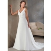 Wholesale -- A-Line/ V-neck Chapel train Chiffon wedding dress (BST1054) 