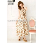 Free Shipping Brand New 2011 Korean blouses harness Long Floral Dress Bohemian Skirts
