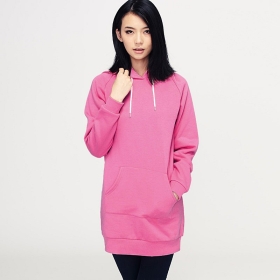 pink long hoodie